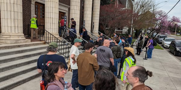 People waiting on line for a festival show